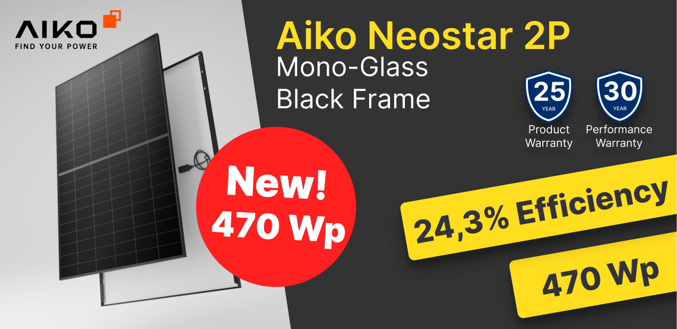 Meet the new Aiko Neostar 2P - a whopping 470 Wp power with record efficiency