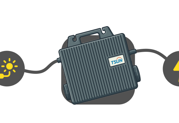 Collega i pannelli al microinverter