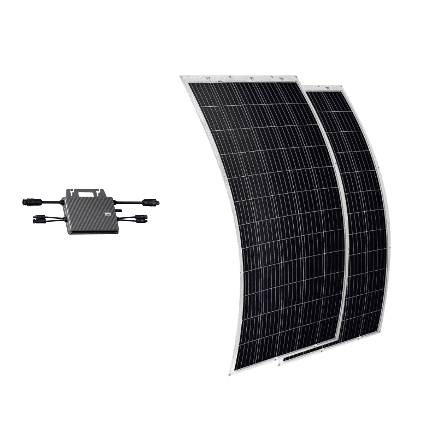 Flexible solar panels and micro inverter